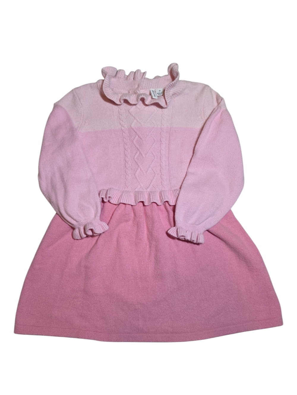 Janie and Jack Pink Ruffle Knit Dress - 2t